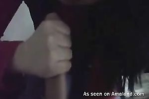 My latin babe dark brown girlfriend can grab my 10-Pounder with her the one and the other hands