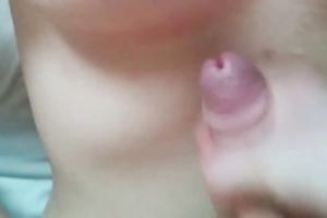 POV movie with me cumming on my lover's large natural milk sacks