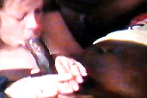 You can tell that this chick is having priceless time with my chocolate schlong