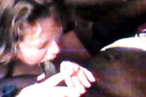 You can tell that this chick is having priceless time with my chocolate schlong