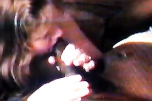 You can tell that this chick is having priceless time with my chocolate schlong