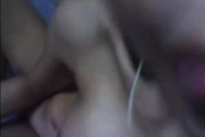 Crazy camwhore with large wobblers strokes her pussy like guitar for me