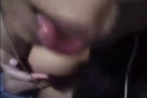 Crazy camwhore with large wobblers strokes her pussy like guitar for me