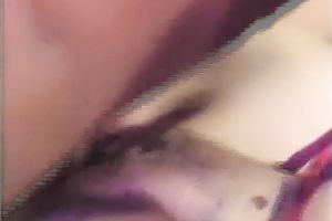 Unbelievably slutty hottie happily welcomes a large dark weenie