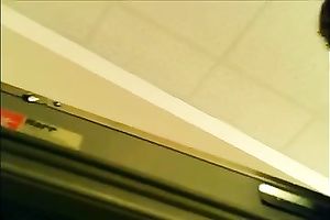 Her hot dark taut pants got on my shoe camera