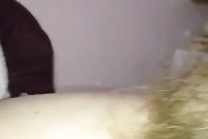 Watch me fingering my overweight wife's unshaved snatch indoors
