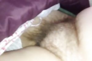 Watch me fingering my overweight wife's unshaved snatch indoors