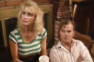 Two breathtaking breasty hotties try to entice bold buddy