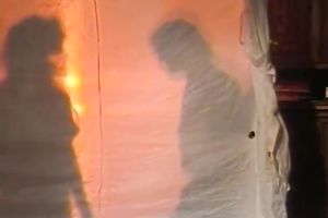 Two breathtaking breasty hotties try to entice bold buddy