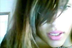 Stunning sweetheart with divine body rubs her hot naked body in web web camera