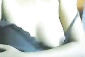 My barefaced secretary likes showing off her titties and cunt