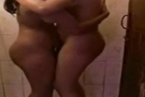 That favourable guy films his Indian girlfriend with one more white bitch in the shower