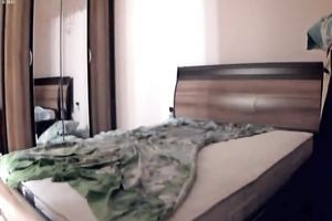 Salacious brunette hair acquires drilled in missionary position