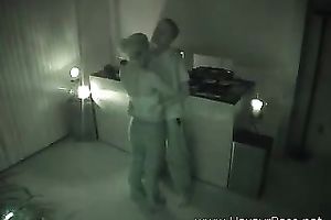 Blonde prostitute makes out with a chap in hidden livecam movie