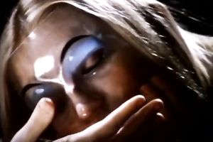 Young diminutive blondie giving a oral-job to her boyfriend