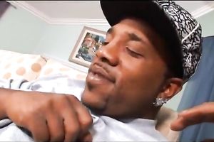 Sassy golden-haired doxy with diminutive pantoons bonks a dark chap with biggest dong