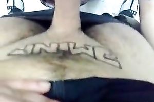 Curly haired cutie sucks her lover's shaft and licks his balls like crazy