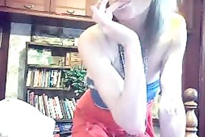 Elegant aged cam white lady teases with her taut body