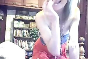 Elegant aged cam white lady teases with her taut body