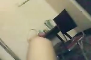 My wondrous dark brown gal jumps on my erected 10-Pounder