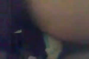 My wondrous dark brown gal jumps on my erected 10-Pounder