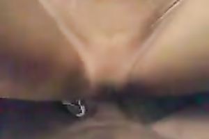 My wondrous dark brown gal jumps on my erected 10-Pounder