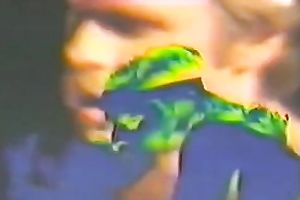 Hot retro movie with a dark brown hussy getting her hirsute slit fucked