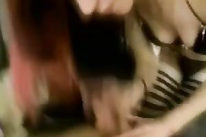 Nasty redhead hottie with pretty smile gives cook jerking to a stud