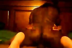 Voluptuous dark thick hotwife rides my BBC on top