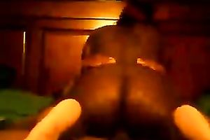 Voluptuous dark thick hotwife rides my BBC on top