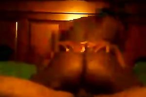 Voluptuous dark thick hotwife rides my BBC on top