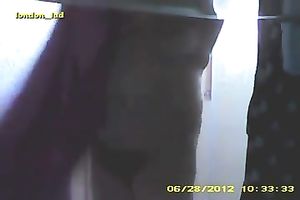 This plump bitch had no idea I was spying on her whilst this babe was showering