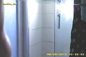 This plump bitch had no idea I was spying on her whilst this babe was showering