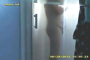 This plump bitch had no idea I was spying on her whilst this babe was showering
