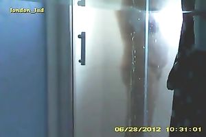 This plump bitch had no idea I was spying on her whilst this babe was showering