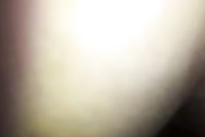 Pounding escort chick's bald coochie from behind