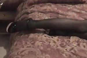 Leggy enchantress with large scoops likes missionary position