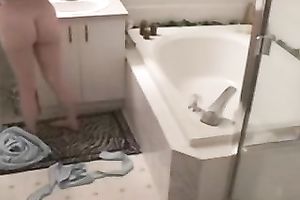 Hidden livecam episode with my GF masturbating in the washroom