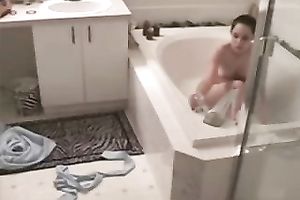 Hidden livecam episode with my GF masturbating in the washroom