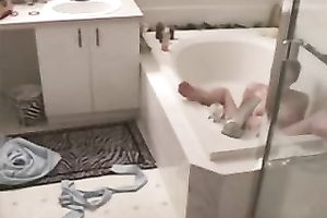 Hidden livecam episode with my GF masturbating in the washroom