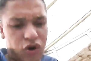 Smoking sexy whore lets me caress her large moist boobies