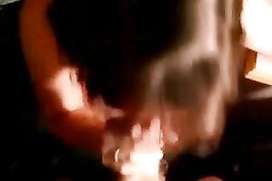 This aged trollop with saggy boobs knows how to give good head