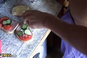 POV video with a charming legal age teenager flashing her rectal hole and rubbing a shlong