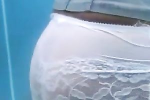 Russian milf flashes her muff and mangos in hidden webcam clip