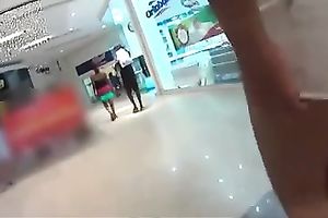 Tattooed cutie with wet ass acquires caught on my hidden livecam in a shop