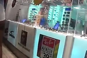 Tattooed cutie with wet ass acquires caught on my hidden livecam in a shop