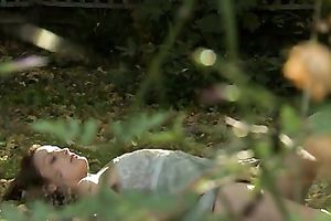 I caight my neighbor playing with her wet crack in the garden