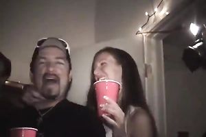 Two marvelous dilettante gals receive drilled after a party in FFM scene