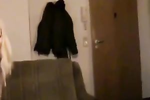 Solo episode with my golden-haired ex bedmate dancing and stripping