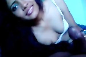 Alluring Indian nympho is indeed wonderful at giving blowjobs
